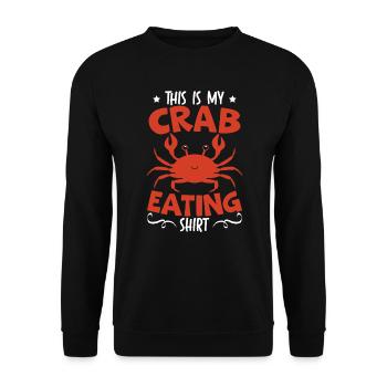 This Is My Crab Eating Shirt Crab Crabulous Crabby - Unisex Sweatshirt - black - Front - Alina (178cm) & Michal (187cm)