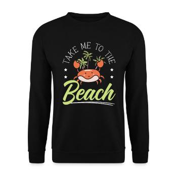 Crabby Crab Whisperer Crabulous Seafood Lover - Unisex Sweatshirt - black - Front - Alina (178cm) & Michal (187cm)