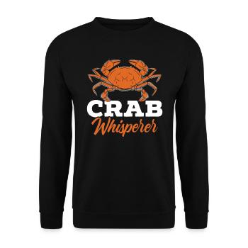 Crab Whisperer Crab Lover Crabulous Crabby Seafood - Unisex Sweatshirt - black - Front - Alina (178cm) & Michal (187cm)