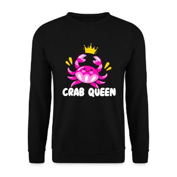 Crab Queen Crabulous Crabby Crab Whisperer - Unisex Sweatshirt - black - Front - Alina (178cm) & Michal (187cm)