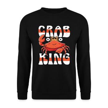 Crab King Crabulous Crabby Crab Whisperer - Unisex Sweatshirt - black - Front - Alina (178cm) & Michal (187cm)