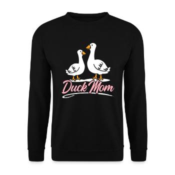 Canard Maman Canard Canard Duckaholic Fête des Mères - Sweat-shirt Unisexe - noir - Devant - Alina (178cm) & Michal (187cm)