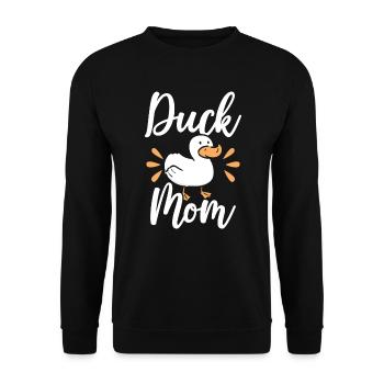 Canard Maman Canard Canard Duckaholic Fête des Mères - Sweat-shirt Unisexe - noir - Devant - Alina (178cm) & Michal (187cm)
