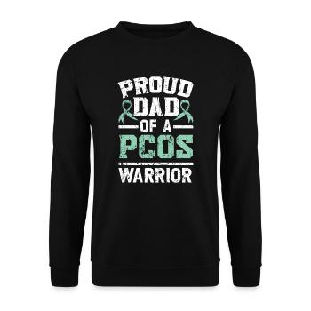 Dad Of A PCOS Warrior Polycystic Ovary Syndrome - Unisex Sweatshirt - black - Front - Alina (178cm) & Michal (187cm)