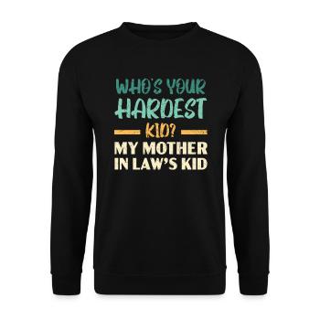 Sarkasmus Humor Lustige Witze Sarkastisch Humorvoll - Unisex Pullover - Schwarz - Vorne - Alina (178cm) & Michal (187cm)