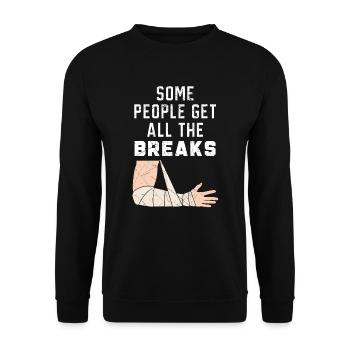 Certaines personnes ont toutes les blessures à la main cassée - Sweat-shirt Unisexe - noir - Devant - Alina (178cm) & Michal (187cm)