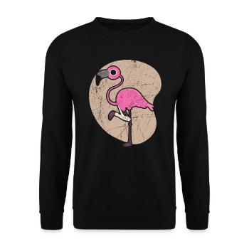 Injured Flamingo Broken Leg Injury Recovery - Unisex Sweatshirt - black - Front - Alina (178cm) & Michal (187cm)