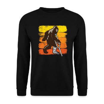 Injured Bigfoot Broken Leg Injury Recovery Rehab - Unisex Sweatshirt - black - Front - Alina (178cm) & Michal (187cm)
