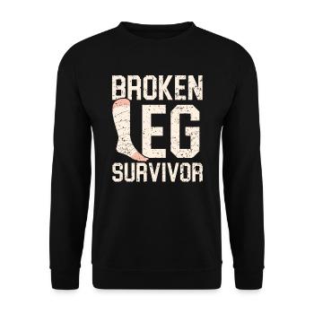 Rehabilitation der Rehabilitation von gebrochenen Beinüberlebenden - Unisex Pullover - Schwarz - Vorne - Alina (178cm) & Michal (187cm)
