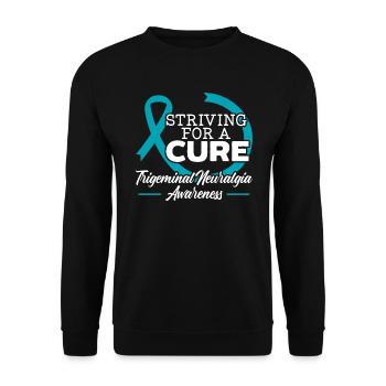 Striving For A Cure Trigeminal Neuralgia Awareness - Unisex Sweatshirt - black - Front - Alina (178cm) & Michal (187cm)