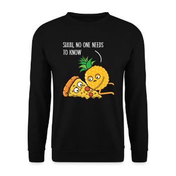 Pineapple Lover Hello Summer Tropical Fruit - Unisex Sweatshirt - black - Front - Alina (178cm) & Michal (187cm)