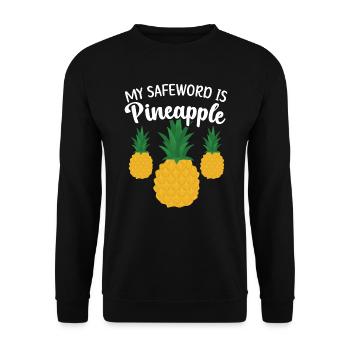 My Safeword Is Pineapple Summer Tropical Fruit - Unisex Sweatshirt - black - Front - Alina (178cm) & Michal (187cm)