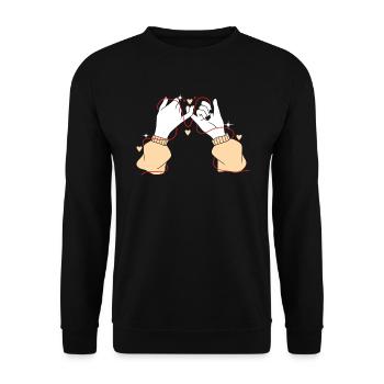 Best Friend Forever Friendship Bestie BFF Squad - Unisex Sweatshirt - black - Front - Alina (178cm) & Michal (187cm)