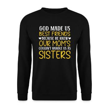 Best Friend Forever Friendship Bestie BFF Squad - Unisex Sweatshirt - black - Front - Alina (178cm) & Michal (187cm)