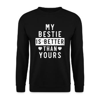 Mon meilleur ami est meilleur que votre meilleur ami BFF - Sweat-shirt Unisexe - noir - Devant - Alina (178cm) & Michal (187cm)