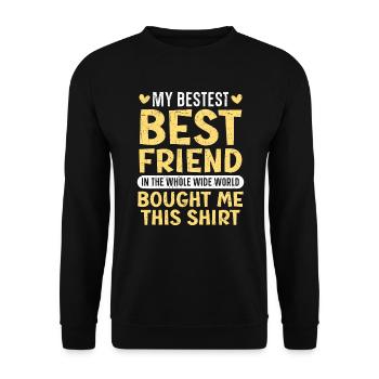 Best Friend Forever Friendship Bestie BFF Squad - Unisex Sweatshirt - black - Front - Alina (178cm) & Michal (187cm)
