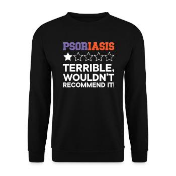 Psoriasis Warrior Hautkrankheit Psoriasis Bewusstsein - Unisex Pullover - Schwarz - Vorne - Alina (178cm) & Michal (187cm)