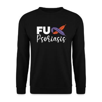 Psoriasis Warrior Hautkrankheit Psoriasis Bewusstsein - Unisex Pullover - Schwarz - Vorne - Alina (178cm) & Michal (187cm)