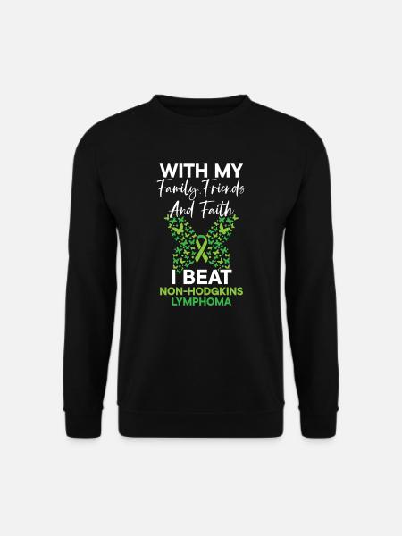 I Beat Non-Hodgkin Lymphoma Cancer Survivor - Unisex Sweatshirt - black