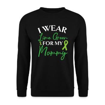 I Wear Lime Green For My Mama Non-Hodgkin Lymphoma - Unisex Sweatshirt - black - Front - Alina (178cm) & Michal (187cm)