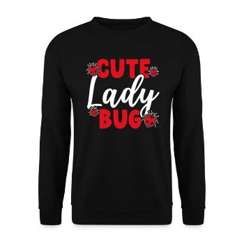 Cute Ladybug Bug Hunter Entomology Insect Catching - Unisex Sweatshirt - black - Front - Alina (178cm) & Michal (187cm)