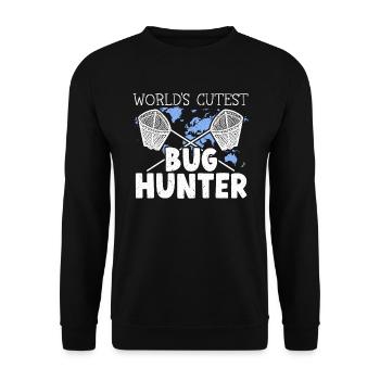 World's Cutest Bug Hunter Insect Catching Ladybug - Unisex Sweatshirt - black - Front - Alina (178cm) & Michal (187cm)