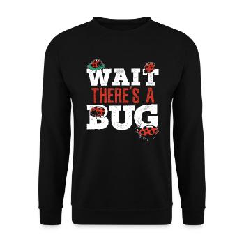 Wait There's A Bug Entomology Insect Ladybug - Unisex Sweatshirt - black - Front - Alina (178cm) & Michal (187cm)