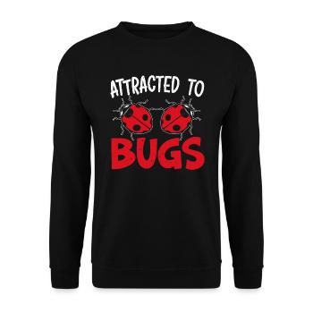 Attiré par les insectes Entomologie Insect Ladybug - Sweat-shirt Unisexe - noir - Devant - Alina (178cm) & Michal (187cm)