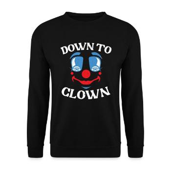 Down To Clown Circus Geburtstagsfeier Darsteller - Unisex Pullover - Schwarz - Vorne - Alina (178cm) & Michal (187cm)