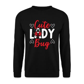 Niedliche Marienkäfer Bug Hunter Entomologie Insektenfang - Unisex Pullover - Schwarz - Vorne - Alina (178cm) & Michal (187cm)