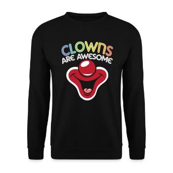 Les clowns sont géniaux cirque fête d’anniversaire comédie - Sweat-shirt Unisexe - noir - Devant - Alina (178cm) & Michal (187cm)