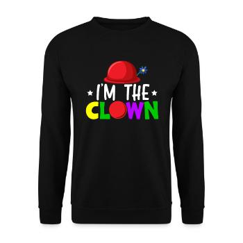 Je suis l’artiste de la fête d’anniversaire du cirque de clown - Sweat-shirt Unisexe - noir - Devant - Alina (178cm) & Michal (187cm)
