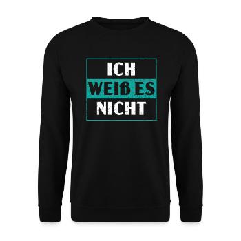 Ich Es Nicht German Deutschland Germany Flag - Unisex Sweatshirt - black - Front - Alina (178cm) & Michal (187cm)