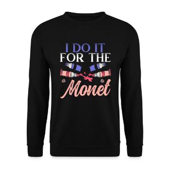 Ich mache es für den Monet Kunstlehrer Künstler Maler - Unisex Pullover - Schwarz - Vorne - Alina (178cm) & Michal (187cm)