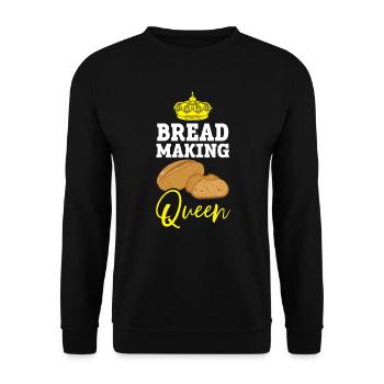 Brot Making Queen Baking Baker Bake Bakery Brot - Unisex Pullover - Schwarz - Vorne - Alina (178cm) & Michal (187cm)