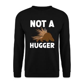 Not A Hugger Porcupine Rodent Spine Animal Lover - Unisex Sweatshirt - black - Front - Alina (178cm) & Michal (187cm)