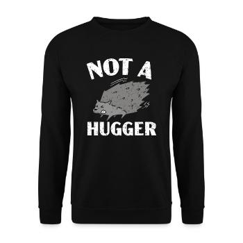 Not A Hugger Porcupine Rodent Spine Animal Lover - Unisex Sweatshirt - black - Front - Alina (178cm) & Michal (187cm)