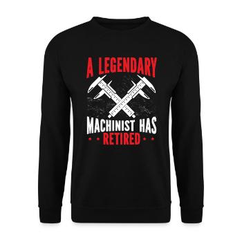 Un machiniste légendaire a pris sa retraite d’un fabricant de CNC - Sweat-shirt Unisexe - noir - Devant - Alina (178cm) & Michal (187cm)