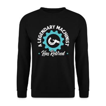 Un machiniste légendaire a pris sa retraite d’un fabricant de CNC - Sweat-shirt Unisexe - noir - Devant - Alina (178cm) & Michal (187cm)