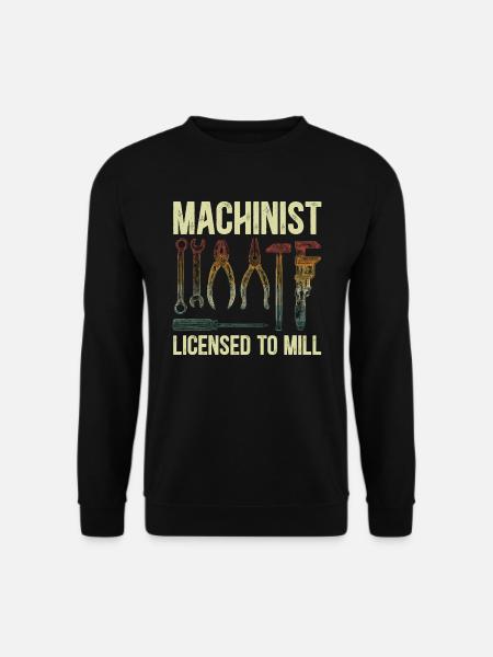 Maschinist lizenziert, um CNC-Hersteller zu fräsen - Unisex Pullover - Schwarz
