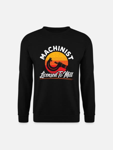 Maschinist lizenziert, um CNC-Hersteller zu fräsen - Unisex Pullover - Schwarz