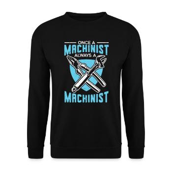 Une fois un machiniste toujours un machiniste CNC - Sweat-shirt Unisexe - noir - Devant - Alina (178cm) & Michal (187cm)