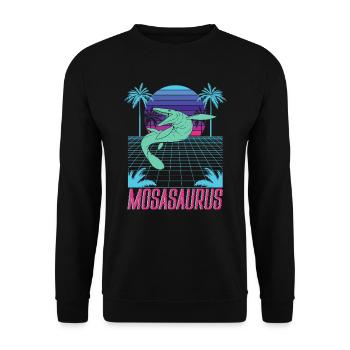 Mosasaurus Dino Future Paleontologist Dinosaur - Unisex Sweatshirt - black - Front - Alina (178cm) & Michal (187cm)
