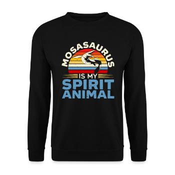 Mosasaurus est mon animal paléontologue Dino - Sweat-shirt Unisexe - noir - Devant - Alina (178cm) & Michal (187cm)