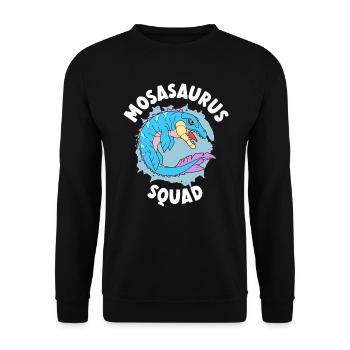 Mosasaurus Squad Dino Paléontologue Dinosaure - Sweat-shirt Unisexe - noir - Devant - Alina (178cm) & Michal (187cm)