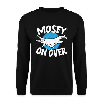 Mosey On Over Mosasaurus Paléontologue Dinosaure - Sweat-shirt Unisexe - noir - Devant - Alina (178cm) & Michal (187cm)