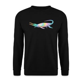 Mosasaurus Dino Future Paleontologist Dinosaur - Unisex Sweatshirt - black - Front - Alina (178cm) & Michal (187cm)