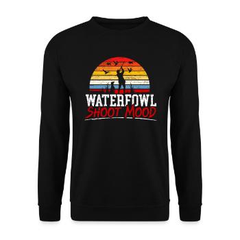 Waterfowl Shoot Mood Duck Hunting Animal Hunter - Unisex Sweatshirt - black - Front - Alina (178cm) & Michal (187cm)