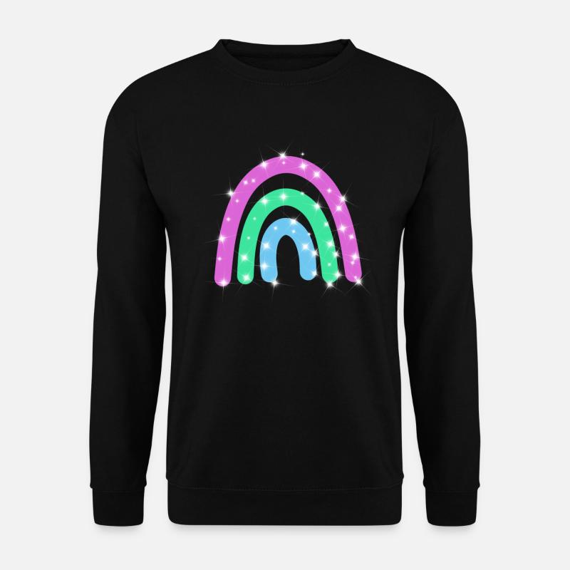 Polysexual Glitter Rainbow - Unisex Sweatshirt - black