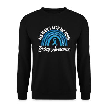 ALS wird mich nicht davon abhalten, ein großartiges ALS-Bewusstsein zu sein - Unisex Pullover - Schwarz - Vorne - Alina (178cm) & Michal (187cm)